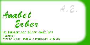 amabel erber business card